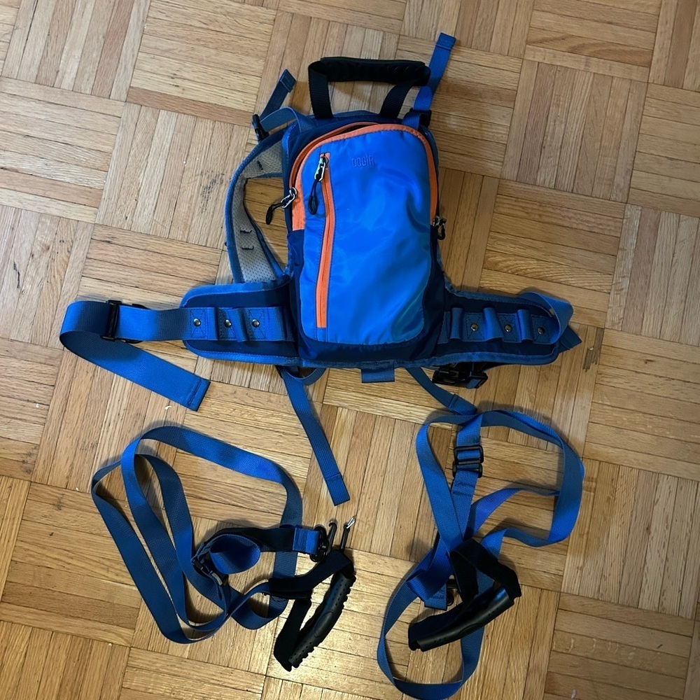 OOGIR Toddler Ski Harness with Leash & Backpack – Blue/Orange